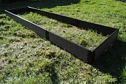 2 ряда грядок ДПК шириной 1 метр, высотой 15 см в теплицу