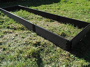 2 ряда грядок ДПК шириной 1 метр, высотой 22.5 см в теплицу